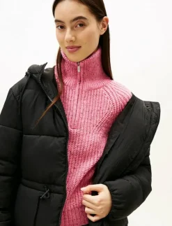 Tommy Jeans TJW HOODED MIDI PUFFER JACKET - Dun- & vadderade jackor|Kvinnor Jackor & Kappor