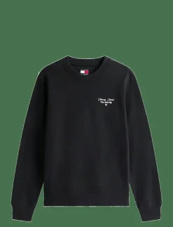Kvinnor Tommy Jeans Sweatshirts|TJW REG ESS LOGO 1 CREW EXT - Sweatshirts