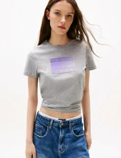 Kvinnor Tommy Jeans T-Shirts & Toppar|TJW REG GRADIENT FLAG SS - T-shirts
