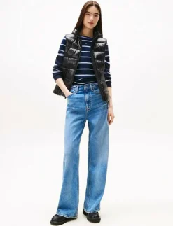 Kvinnor Tommy Jeans Västar|TJW SLIM ZIP PRINT DOWN VEST - Vadderade västar