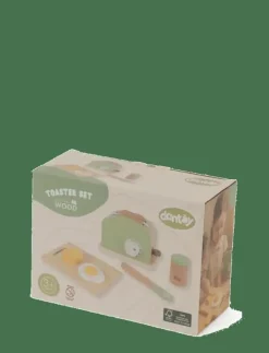 Dantoy TOASTER SET WOOD IN GIFT BOX - 9 PCS - Tillbehör till leksakskök|Barn Leksakskök & Tillbehör