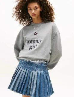 Kvinnor Tommy Jeans Sweatshirts|TOMMY GIRL GRAPHIC CREW NECK - Sweatshirts