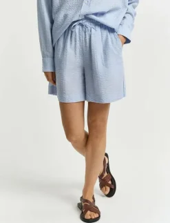 Kvinnor GANT Shorts|TONAL STRIPED SEERSUCKER SHORTS - Casual shorts