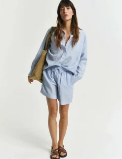 Kvinnor GANT Shorts|TONAL STRIPED SEERSUCKER SHORTS - Casual shorts