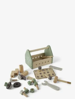 Barn Dantoy Rollspel|TOOL BOX WOOD IN GIFT BOX 26 PARTS - Leksaksverktyg