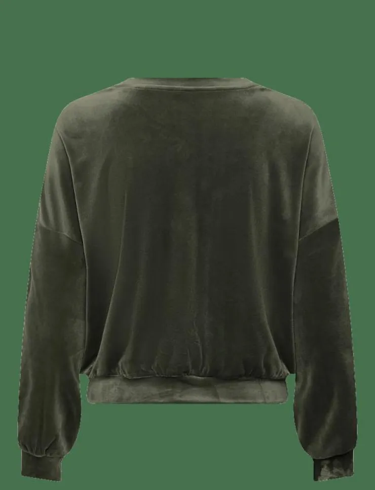 Kvinnor Hunkemöller Pyjamas & Loungewear|TOP LS VELOURS CREW - Överdelar