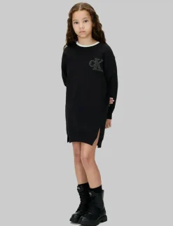 Calvin Klein TOWLING MONOGRAM TERRY LS DRESS - Långärmade vardagsklänningar|Barn Klänningar & Kjolar