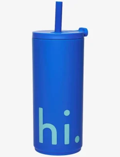Design Letters Travel cup with straw with soft coating - Termosmuggar|Kvinnor Vattenflaskor & Glasflaskor|Vattenflaskor