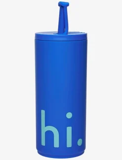 Design Letters Travel cup with straw with soft coating - Termosmuggar|Kvinnor Vattenflaskor & Glasflaskor|Vattenflaskor