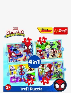 Trefl 4 i 1 12+15+20+24 BIT MARVEL SPIDEY - Klassiska pussel|Barn Pussel & Spel