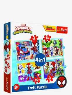 Trefl 4 i 1 12+15+20+24 BIT MARVEL SPIDEY - Klassiska pussel|Barn Pussel & Spel