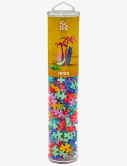 Barn Plus-Plus Klossar & Byggsatser|Tropical mix 240 pcs Tube - Byggsats