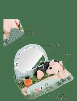 Barn Done by Deer Babyleksaker|Babyleksaker|Tummy time sensory mirror Tiny farm - Babygym