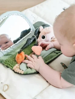 Barn Done by Deer Babyleksaker|Babyleksaker|Tummy time sensory mirror Tiny farm - Babygym