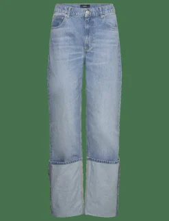 Mango Turned-up straight jeans - Straight jeans|Kvinnor Denimkläder|Jeans