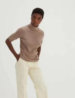 Davida Cashmere Turtleneck Rib T-shirt - Polotröjor|Kvinnor Stickat