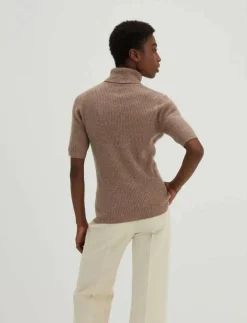 Davida Cashmere Turtleneck Rib T-shirt - Polotröjor|Kvinnor Stickat