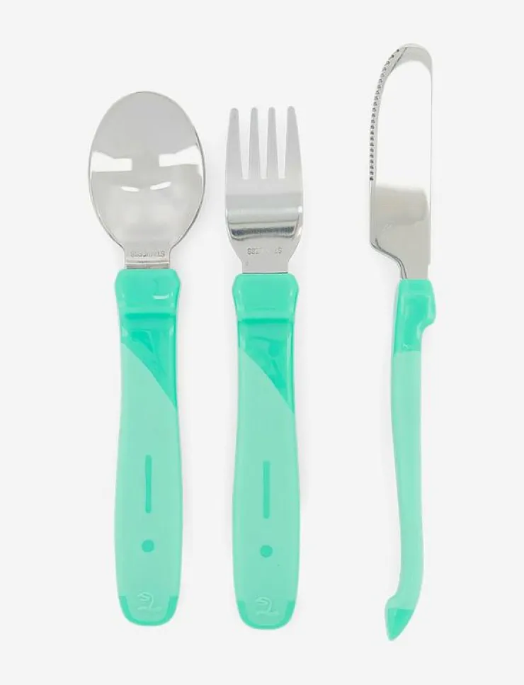 Twistshake Learn Cutlery Stainless Steel 12+m Pastel - Serveringsset|Barn Mata