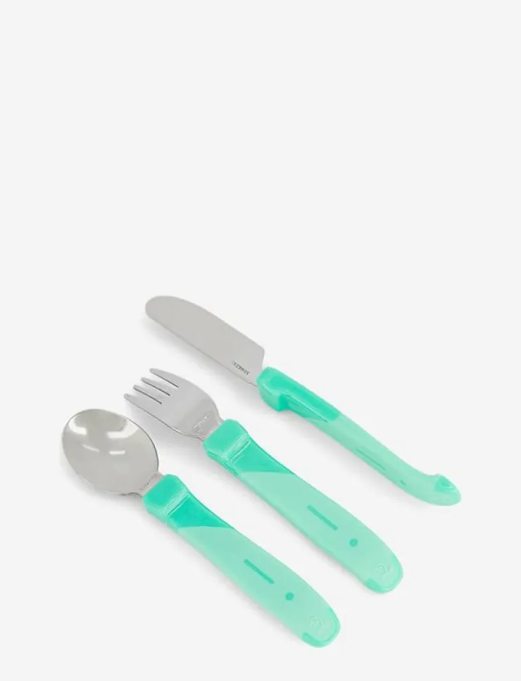 Twistshake Learn Cutlery Stainless Steel 12+m Pastel - Serveringsset|Barn Mata