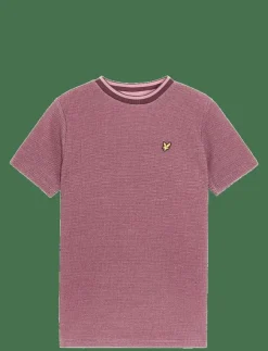 Barn Lyle & Scott Basplagg|Överdelar|Two Tone Waffle T-shirt - Kortärmade