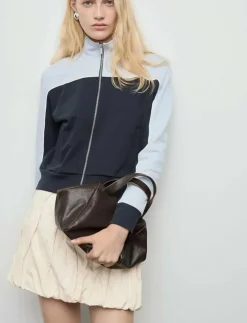 Kvinnor Mango Sweatshirts|Two-tone fitted jacket - Sweatshirts