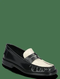 Mango Two-tone leather loafers - Loafers|Kvinnor Loafers