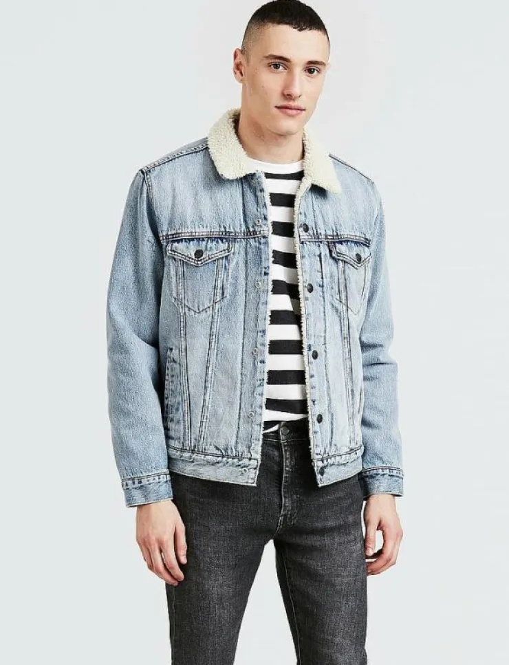 Levi's® Jackor & Rockar|TYPE 3 SHERPA TRUCKER STONEBRI - Fodrade jeansjackor
