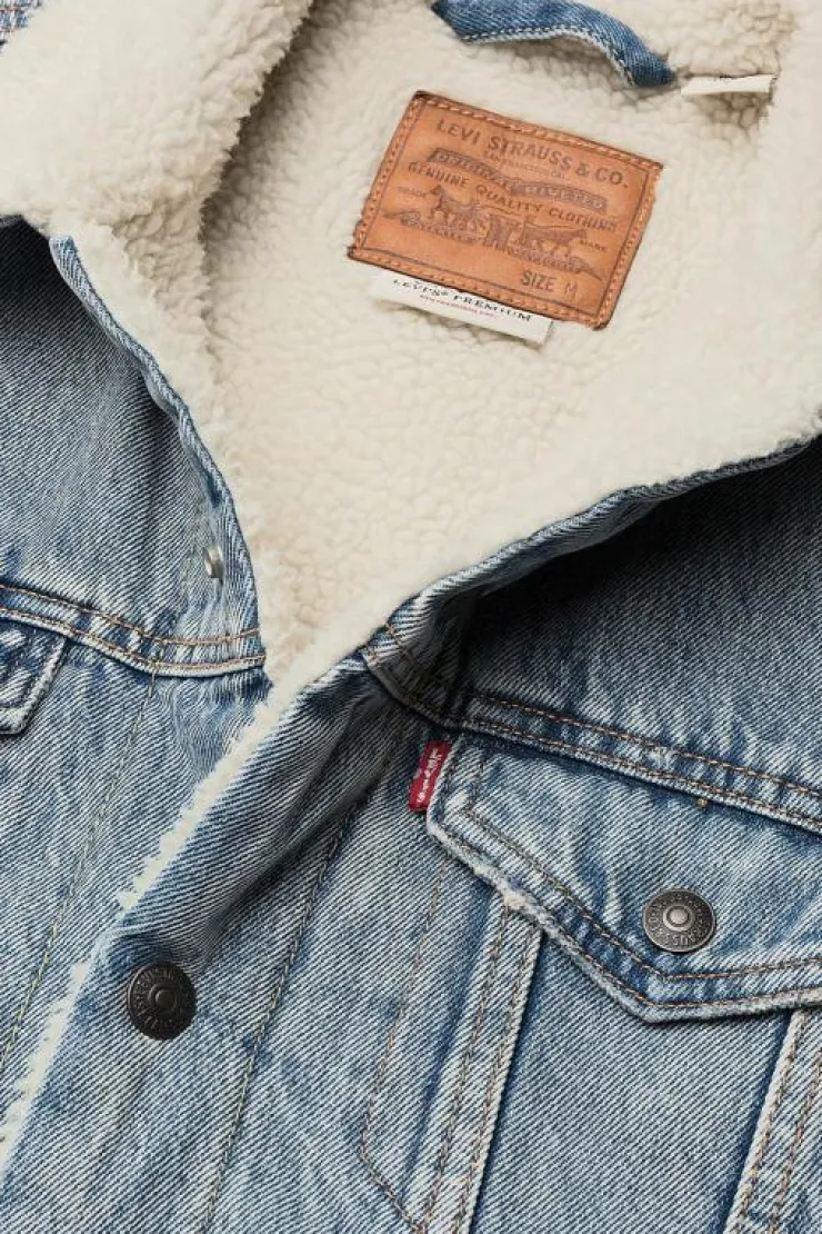 Levi's® Jackor & Rockar|TYPE 3 SHERPA TRUCKER STONEBRI - Fodrade jeansjackor
