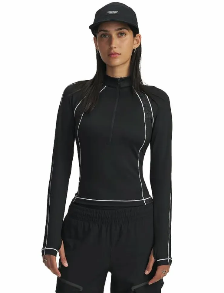 Kvinnor Under Armour Toppar & T-Shirts|UA ColdGear Novelty 1/2 Zip - Långärmade tröjor