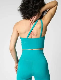 Girlfriend Collective Uma One Shoulder Bra - Sport BH:ar|Kvinnor Sport-Bh