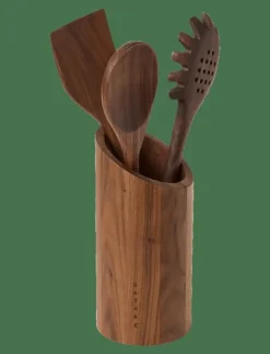 Satake Utensils 3 pcs & Utensil rack Walnut - Slevar & Skedar| Köksförvaring