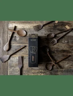 Satake Utensils 3 pcs & Utensil rack Walnut - Slevar & Skedar| Köksförvaring