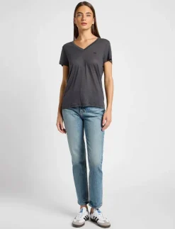 Kvinnor Lee Jeans T-Shirts & Toppar|V NECK TEE - T-shirts