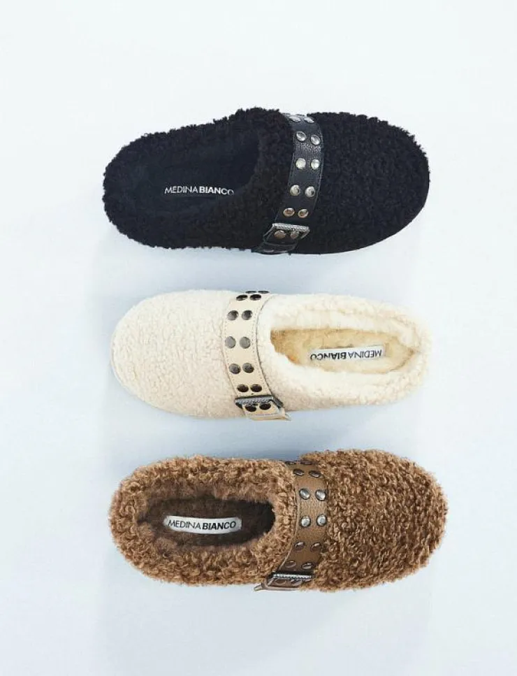 Kvinnor Bianco Tofflor|Mules & Slip-Ins|Varm Flatform Slip In #SU - Platta mules