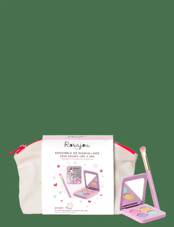 Barn ROSAJOU Rollspel|Vegan Glitter shadow set with cotton case - Låtsassmink & Accessoar