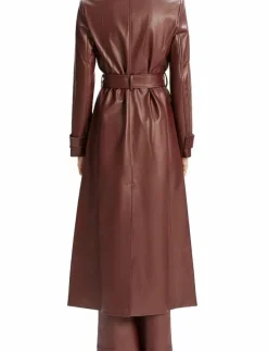Kvinnor Bardot Jackor & Kappor|VEGAN LEATHER LONGLINE COAT - Tunna kappor