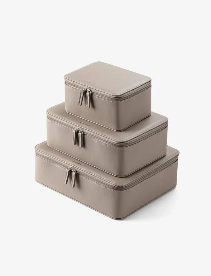 Kvinnor Organista Resetillbehör|Resväskor & Tillbehör|Vegan Leather Packing Cube Set - Resetillbehör