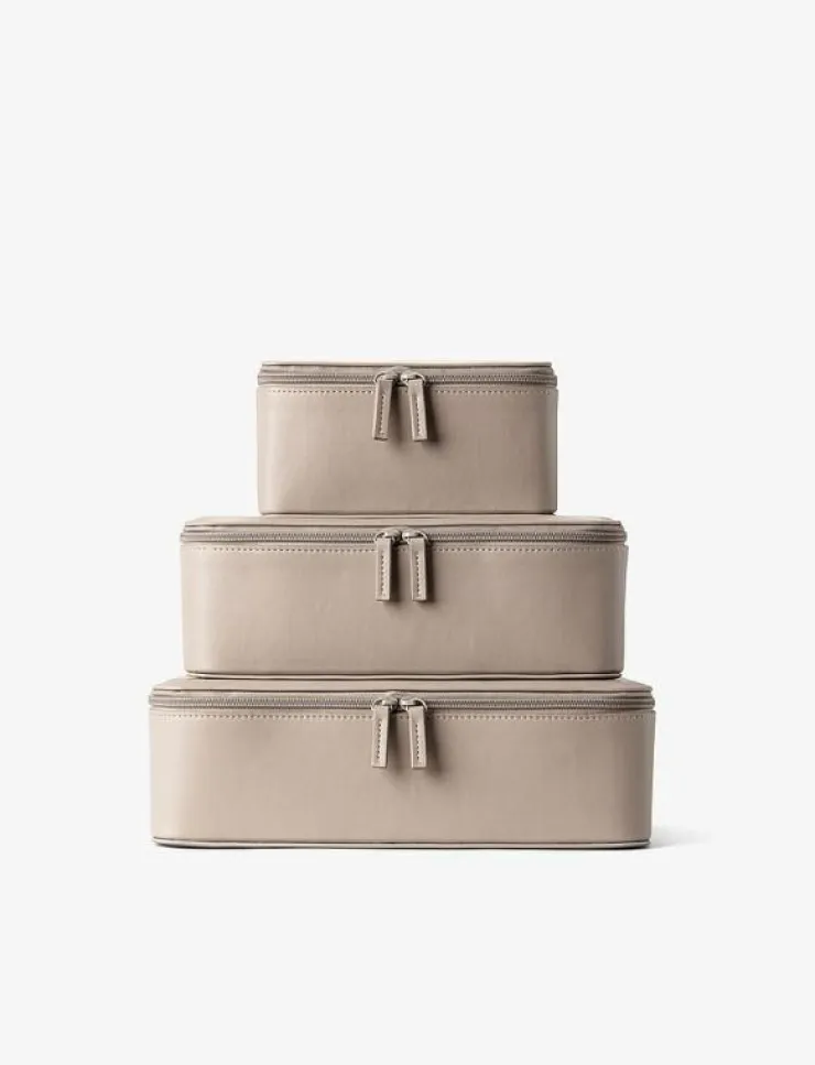 Kvinnor Organista Resetillbehör|Resväskor & Tillbehör|Vegan Leather Packing Cube Set - Resetillbehör