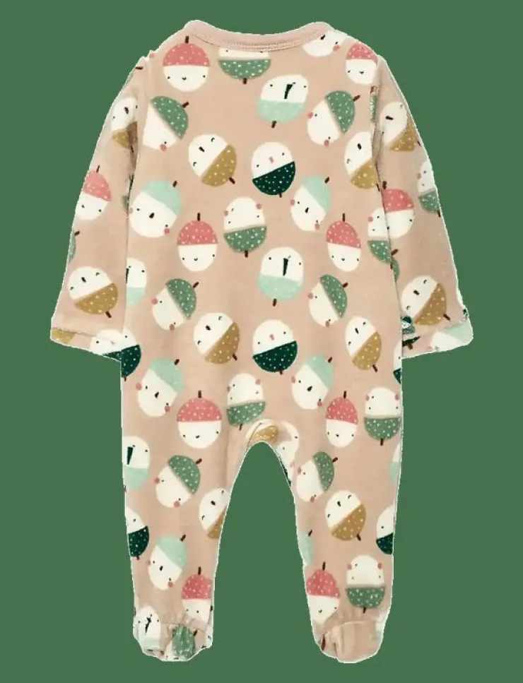 Boboli Velour play suit ed for baby -BCI - Långärmad bodysuit|Barn Bodysuits