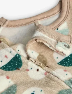 Boboli Velour play suit ed for baby -BCI - Långärmad bodysuit|Barn Bodysuits