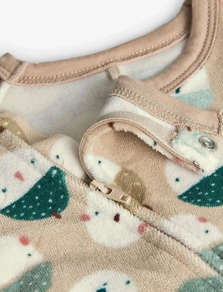 Boboli Velour play suit ed for baby -BCI - Långärmad bodysuit|Barn Bodysuits