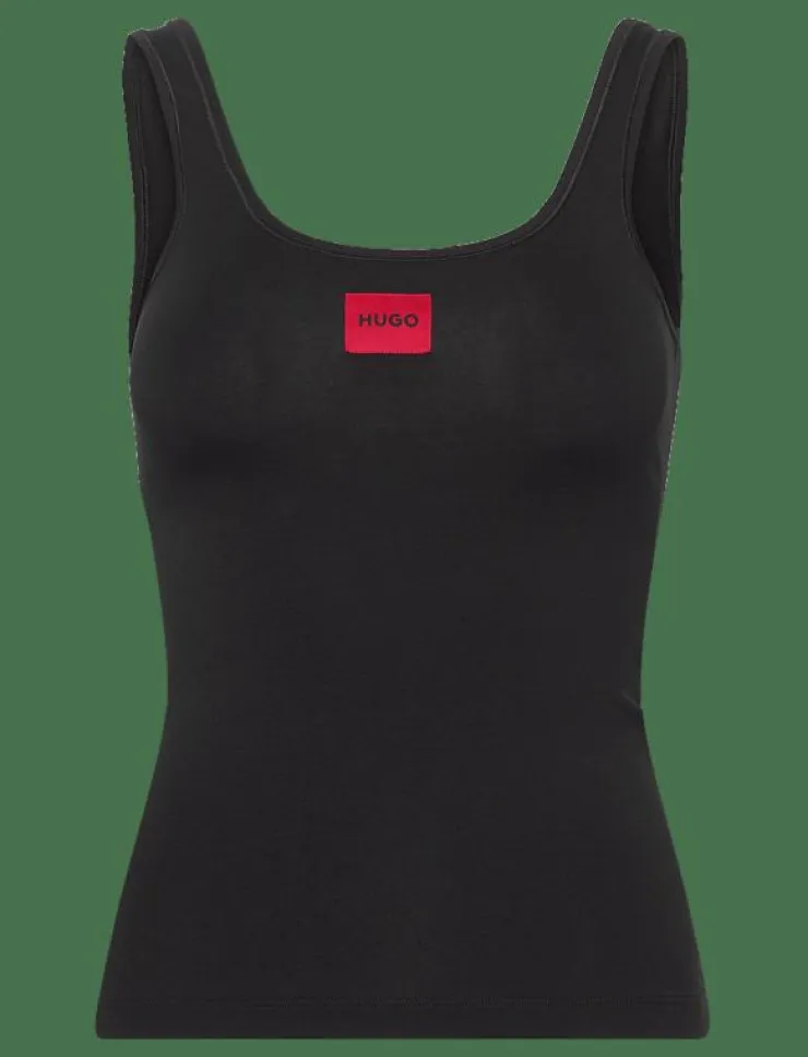Kvinnor HUGO T-Shirts & Toppar|VEST RED LABEL - Linnen