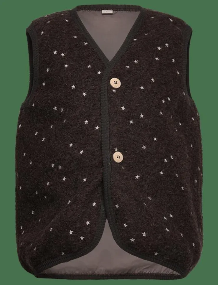 Huttelihut Vest Wool Emb. w. Lining - Väst|Barn Västar