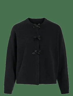 Kvinnor Vila Plus Size & Curvy|Stickat|VIBRIANNA O-NECK L/S BOW KNIT CARDIGAN - Koftor