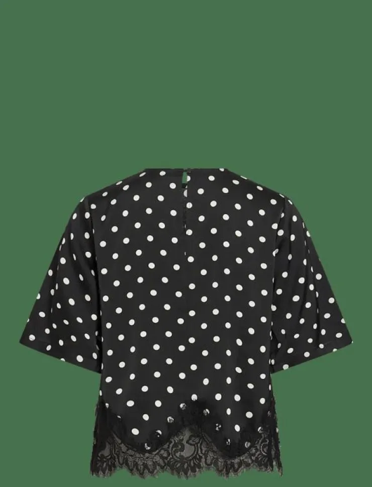 Kvinnor Vila Blusar & Skjortor|T-Shirts & Toppar|VIDOTA 2/4 LACE TOP - T-shirts