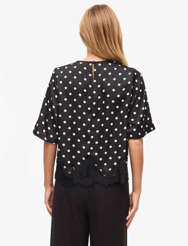 Kvinnor Vila Blusar & Skjortor|T-Shirts & Toppar|VIDOTA 2/4 LACE TOP - T-shirts
