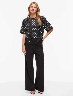 Kvinnor Vila Blusar & Skjortor|T-Shirts & Toppar|VIDOTA 2/4 LACE TOP - T-shirts