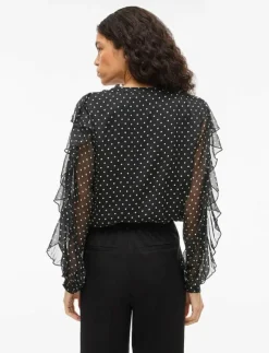 Vila VIHARLEY L/S TOP - Långärmade blusar|Kvinnor Blusar & Skjortor