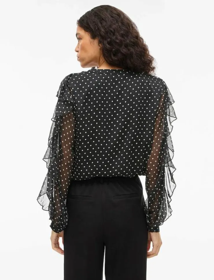 Vila VIHARLEY L/S TOP - Långärmade blusar|Kvinnor Blusar & Skjortor
