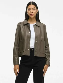 Vila VIHELLIUM SHORT JACKET - NOOS - Skinnjackor|Kvinnor Jackor & Kappor